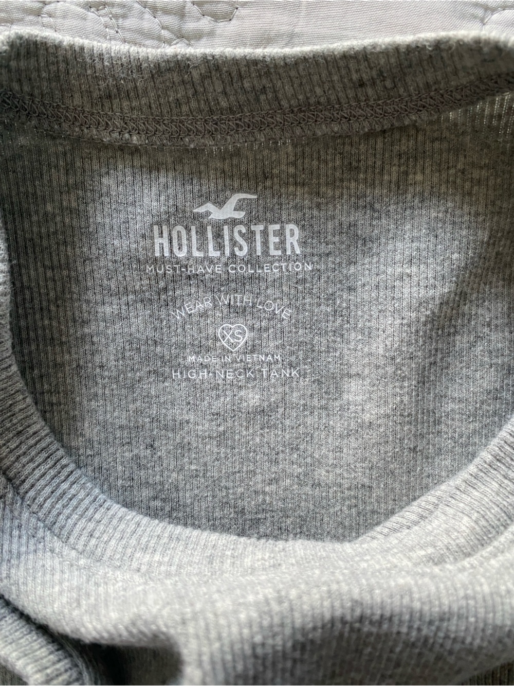 Hollister Women’s Light Gray High Neck Tank Must-Have Collection